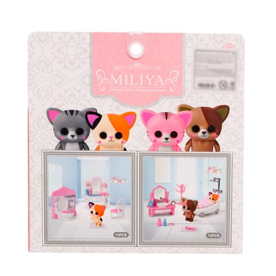 Набор игровой «Котик» с мебелью и аксессуарами, МИКС