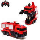 Робот радиоуправляемый «Пожарная машина», трансформируется, световые и звуковые эффекты - Фото 1