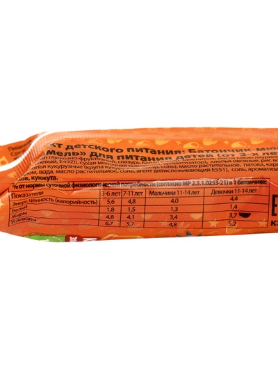 Батончик-мюсли злаковый Ми-Ми-Мишки карамель, 24 г