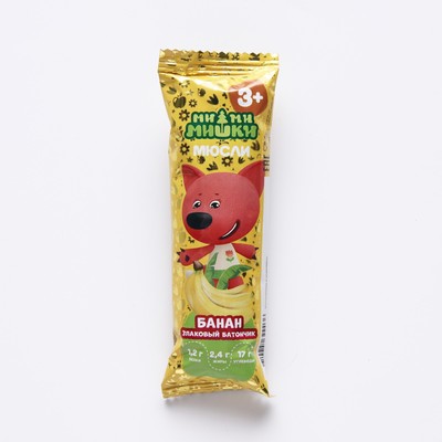 Батончик-мюсли злаковый Ми-Ми-Мишки банан, 24 г