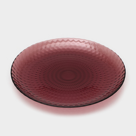 Тарелка плоская «Идиллия», d=25 см, цвет бордовый