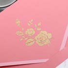 Конверт для денег "Поздравительный" розовый, цветы, 19х9 см - Фото 2