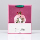 Пакет подарочный новогодний ламинированный «Ёлочный шар», 26×32×12 см - Фото 2