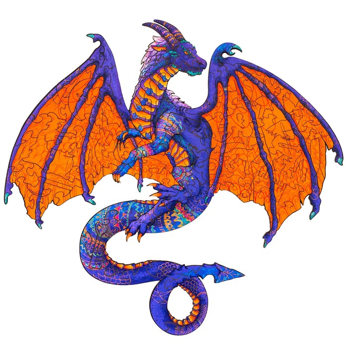 Пазл фигурный «Храбрый дракон», размер S
