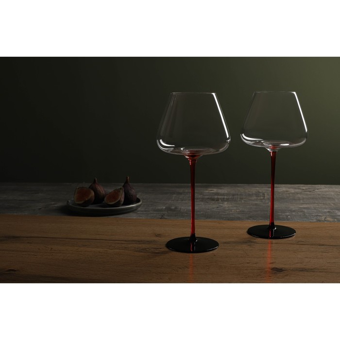Бокал из стекла для вина Magistro «Амьен», 700 мл, цвет красный - фото 1919402668