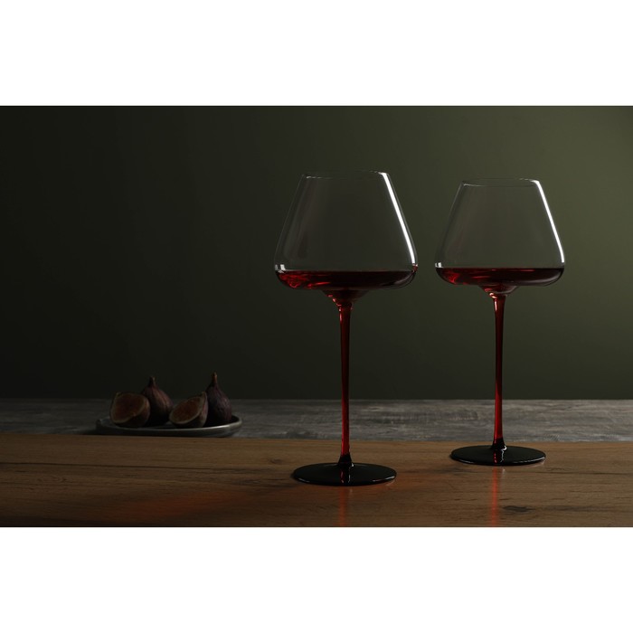 Бокал из стекла для вина Magistro «Амьен», 700 мл, цвет красный - фото 1919402669