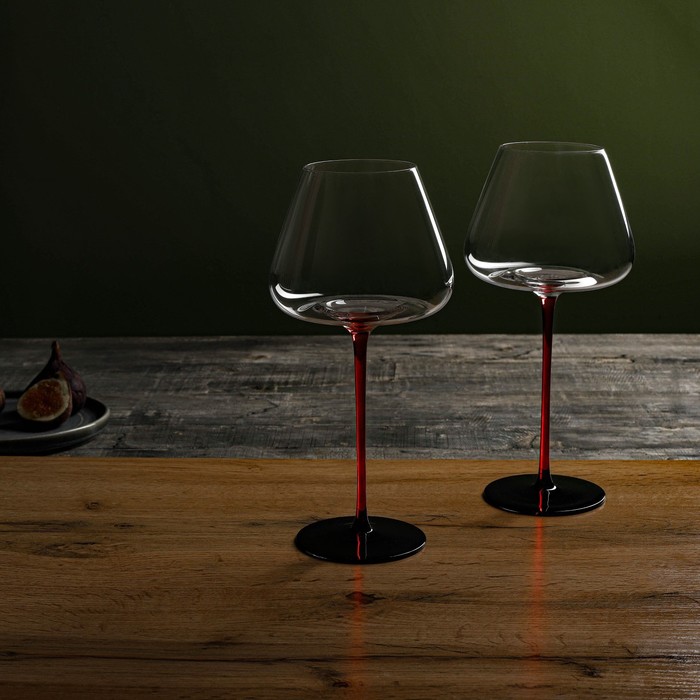 Бокал из стекла для вина Magistro «Амьен», 700 мл, цвет красный - фото 1919402664