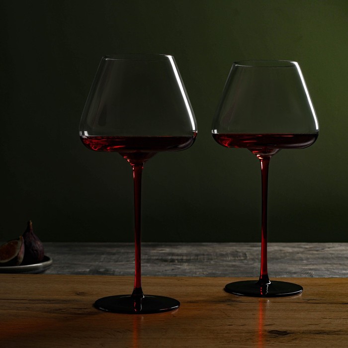 Бокал из стекла для вина Magistro «Амьен», 700 мл, цвет красный - фото 1919402665
