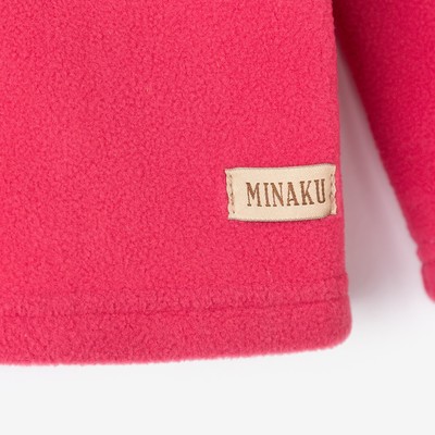 Толстовка для девочки флисовая MINAKU, тёмно-розовая, размер 152-158 см