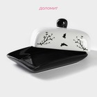 Маслёнка Доляна «Весенний вечер», 17×12.5×8.5 см, белая - Фото 2