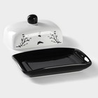 Маслёнка Доляна «Весенний вечер», 17×12.5×8.5 см, белая - Фото 3