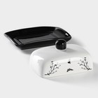 Маслёнка Доляна «Весенний вечер», 17×12.5×8.5 см, белая - Фото 4