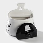 Солонка Доляна «Весенний вечер», 600 мл, 14×10×14 см, доломит, белая - Фото 4