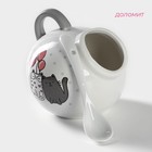 Сахарница с ложкой Доляна «Уютные коты», 200 мл, цвет белый - Фото 2