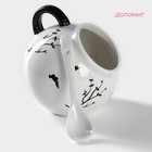 Сахарница с ложкой Доляна «Весенний вечер», 200 мл, цвет белый - Фото 2