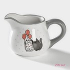 Набор сервировочный Доляна «Уютные коты», 2 предмета: молочник 270 мл, сахарница 310 мл, белый, серый - Фото 5