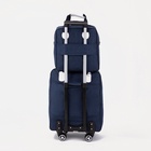 Сумка дорожная 2 в 1 на 4 колёсах 20", отдел на молнии, 4 наружных кармана, синяя - Фото 2