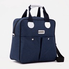 Сумка дорожная 2 в 1 на 4 колёсах 20", отдел на молнии, 4 наружных кармана, синяя - Фото 6