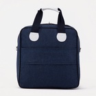 Сумка дорожная 2 в 1 на 4 колёсах 20", отдел на молнии, 4 наружных кармана, синяя - Фото 7