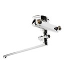 Смеситель для ванны ZEIN ZC2049, излив 40 см, картридж 35 мм, с душевым набором, хром 7603374