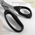 Набор ножниц: портновские 10", 25,5 см, для обрезки ниток 10,5 см, цвет чёрный - фото 6718580
