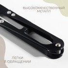 Набор ножниц: портновские 10", 25,5 см, для обрезки ниток 10,5 см, цвет чёрный - Фото 6