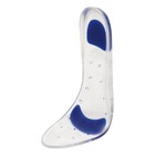 Стельки для обуви, с супинатором, универсальные, 37-38 р-р, 25 см, пара, цвет прозрачный/синий - Фото 4