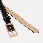 Ремень женский, ширина 2,3 см, винт, пряжка металл, цвет чёрный - фото 25639659