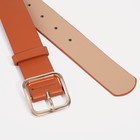 Ремень женский, ширина 3,5 см, пряжка металл, цвет рыжий - фото 24608956