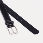 Ремень мужской, ширина 2.8 см, пряжка металл, чёрный - Фото 3