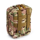 Аптечка тактическая-подсумок, камуфляж мультикам, 15×19 см, бежевая/зелёная - Фото 2