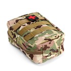 Аптечка тактическая-подсумок, камуфляж мультикам, 15×19 см, бежевая/зелёная - Фото 4