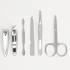 Набор маникюрный «С ЗАБОТОЙ», 6 предметов, в футляре, в PVC - коробке, серый - Фото 2