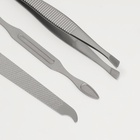 Набор маникюрный «С ЗАБОТОЙ», 6 предметов, в футляре, в PVC - коробке, серый - Фото 3