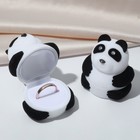 Футляр бархатный под кольцо "Панда", 5,6 х 4,8 х 4,5, цвет чёрно-белый - фото 10031094