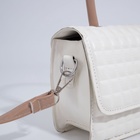 Сумка-мессенджер на клапане, цвет молочный - Фото 5