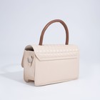 Сумка женская на клапане, бежевая - Фото 2