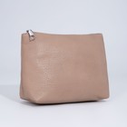 Сумка женская тоут на кнопке, косметичка на молнии, цвет бежевый - фото 21811880