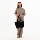 Сумка женская на молнии, цвет чёрный - фото 27230994