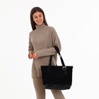 Сумка женская на молнии, цвет чёрный - фото 27230991