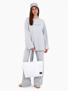 Сумка-шопер женская на молнии, размер 44×11×34 см, однотонная, белая - Фото 11