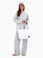 Сумка-шопер женская на молнии, размер 44×11×34 см, однотонная, белая - Фото 10