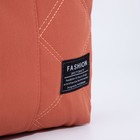 Сумка-шопер на молнии, цвет коралловый - Фото 4