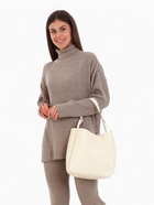 Сумка женская на магните, цвет молочный - Фото 9