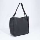 Сумка женская тоут на магните, чёрная - фото 53029580