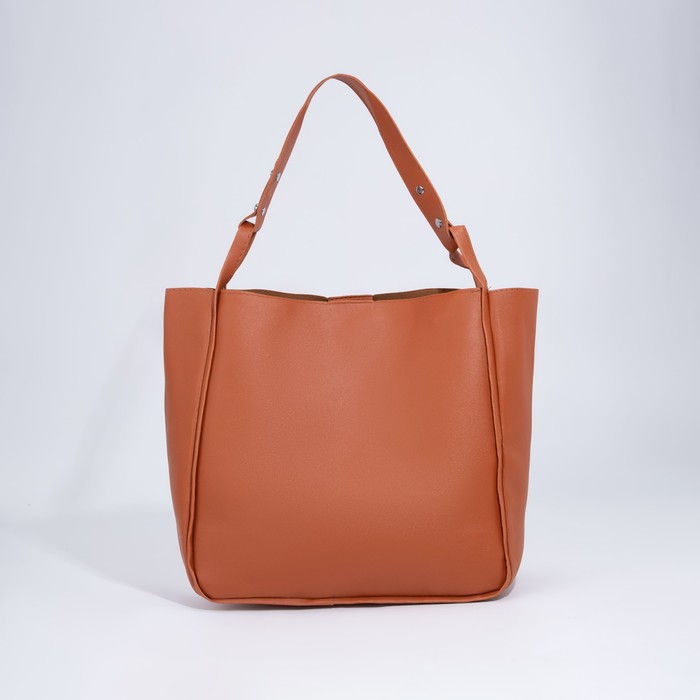 Сумка женская на магните, цвет рыжий - Фото 1