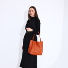 Сумка-тоут на молнии, цвет рыжий - фото 805066791