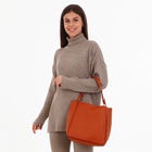 Сумка женская на магните, цвет рыжий - фото 27338900