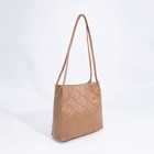 Сумка женская тоут на магните, цвет бежевый - фото 25463500