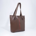 Сумка-шопер женская на магните, цвет коричневый - фото 21812036